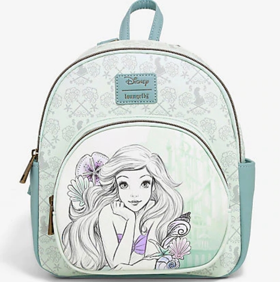 Loungefly Handbags - Loungefly Disney Ariel Sketch Mini Backpack New